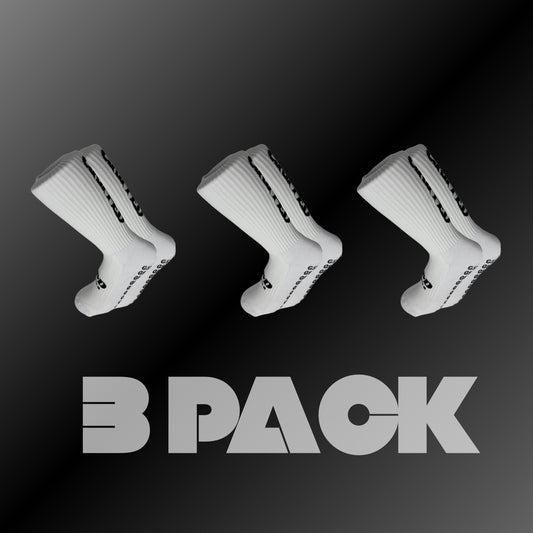 3 pack of Gripped white